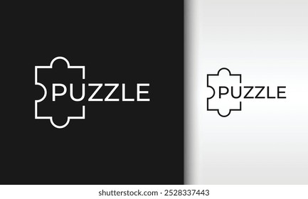the puzzle text line logo