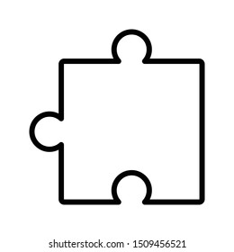 puzzle thin line vector icon