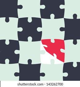 Puzzle in think different concept,vector eps10