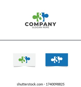 Plantilla de vectores de diseño de logotipo de remolque de rompecabezas
