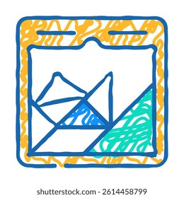 puzzle toy child doodle icon sketch vector. puzzle toy child sign. isolated symbol illustration