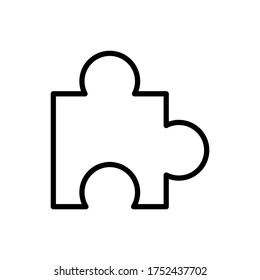 Rompecabezas, ícono de juguete. Línea simple, contorno de elementos vectores de iconos de kindergarten para ui y ux, sitio web o aplicación móvil