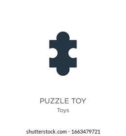 Puzzle toy icon vector. Trendy flat puzzle toy icon from toys collection isolated on white background. Vector illustration can be used for web and mobile graphic design, logo, eps10