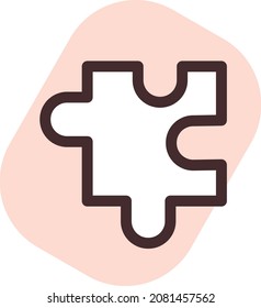 Puzzle toy, illustration, vector, on a white background.