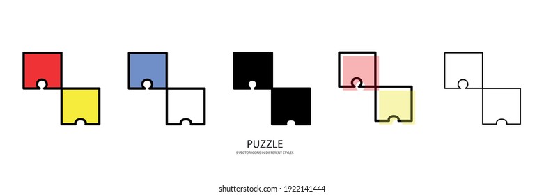 puzzle toy vector type icon 