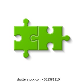 Puzzle two piece business presentation. Circle infograph. 2 Step process diagram. Section compare banner.