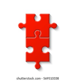 Puzzle two piece business presentation. Circle infograph. 2 Step process diagram. Section compare banner.