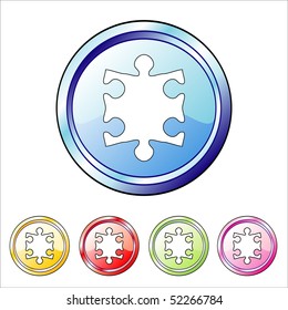 Puzzle vector buttons