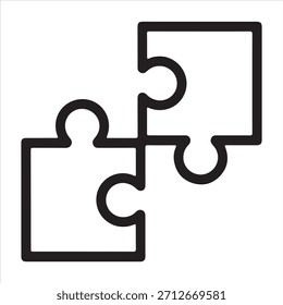 Diseño de Vector de rompecabezas. Diseño de arte de línea de rompecabezas. Diseño de Shilhouette
