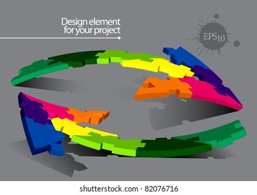 Puzzle vector element for your project