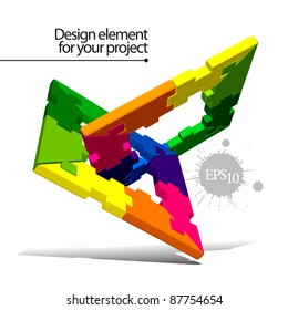 Puzzle vector element for your project