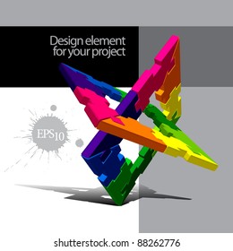 Puzzle vector element for your project