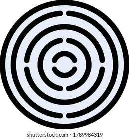 icono de color plano del vector de rompecabezas 