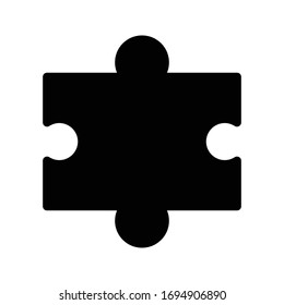 puzzle vector glyph flat icon 