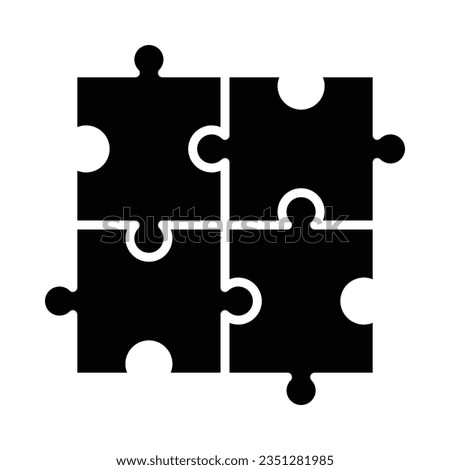 Puzzle Vector Glyph Icon For Personal And Commercial Use.
