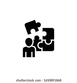 Puzzle Vector Glyph Style Illustration. EPS 10