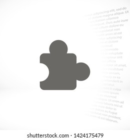 Puzzle vector icon 10 eps , Lorem ipsum Flat design