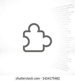 Puzzle vector icon 10 eps , Lorem ipsum Flat design