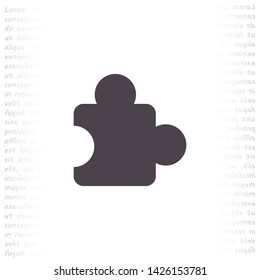 Puzzle vector icon 10 eps , Lorem ipsum Flat design