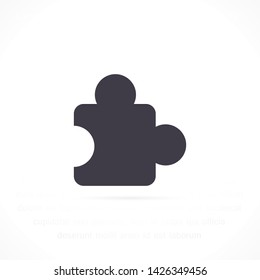 Puzzle vector icon 10 eps , Lorem ipsum Flat design