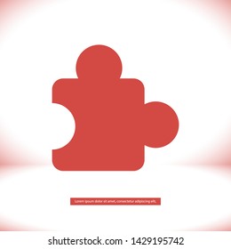 Puzzle vector icon 10 eps , Lorem ipsum Flat design