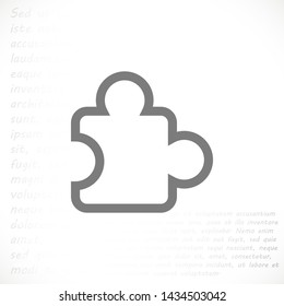 Puzzle vector icon 10 eps , Lorem ipsum Flat design
