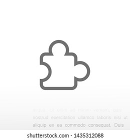 Puzzle vector icon 10 eps , Lorem ipsum Flat design