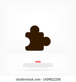 Puzzle vector icon 10 eps , Lorem ipsum Flat design