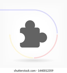 Puzzle vector icon 10 eps , Lorem ipsum Flat design