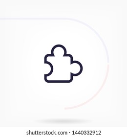 Puzzle vector icon 10 eps , Lorem ipsum Flat design