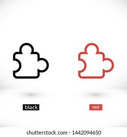 Puzzle vector icon 10 eps , Lorem ipsum Flat design