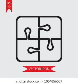 Puzzle vector icon 