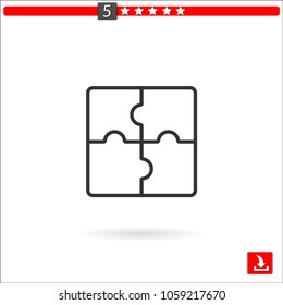 puzzle vector icon