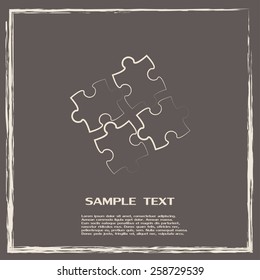 puzzle vector icon