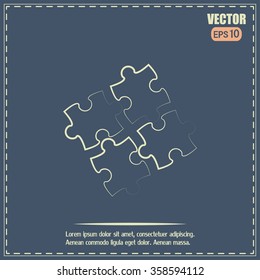 puzzle vector icon