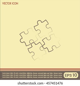 puzzle vector icon