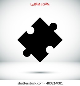 puzzle vector icon, vector best flat icon, EPS