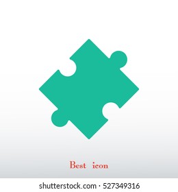 puzzle vector icon, vector best flat icon, EPS