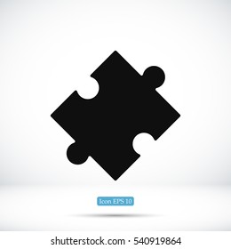 puzzle vector icon, vector best flat icon, EPS