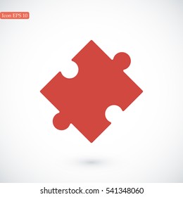 puzzle vector icon, vector best flat icon, EPS