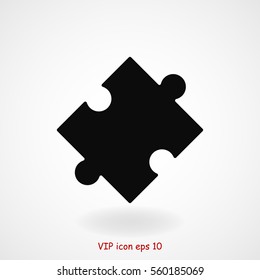 puzzle vector icon, vector best flat icon, EPS