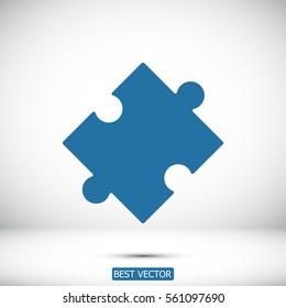 puzzle vector icon, vector best flat icon, EPS