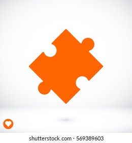 puzzle vector icon, vector best flat icon, EPS