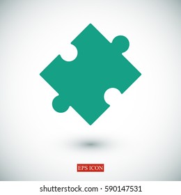 puzzle vector icon, vector best flat icon, EPS