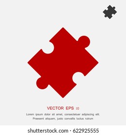 puzzle vector icon, vector best flat icon, EPS