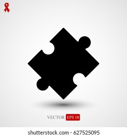 puzzle vector icon, vector best flat icon, EPS