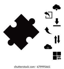 puzzle vector icon, vector best flat icon, EPS