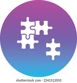 Icono del vector del rompecabezas. Se puede usar para imprimir, móviles y aplicaciones web.