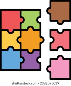 Puzzle vector icon. Can be used for printing, mobile and web applications.