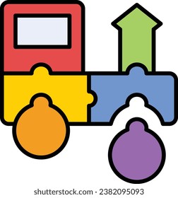 Puzzle vector icon. Can be used for printing, mobile and web applications.